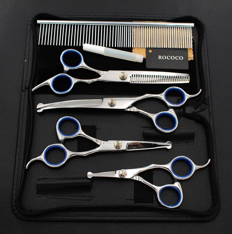 Professional Stainless Steel Dog Grooming Scissors By PawParty Store_voghion.com