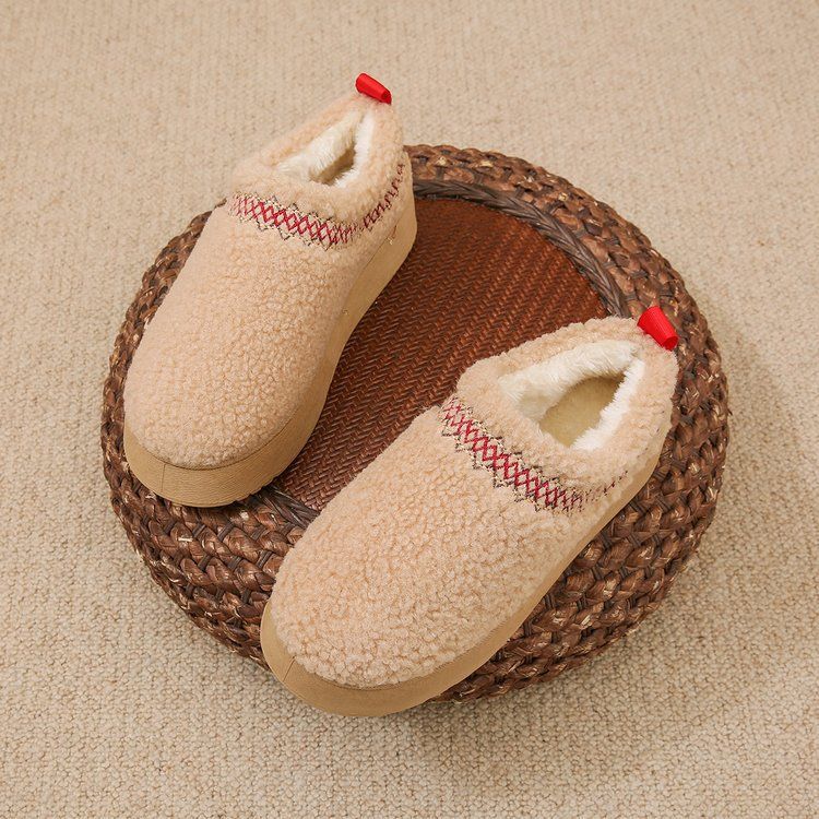 Women's Shoes Thick Soled Slippers For Women, Winter New Warm Fur Snow Boots And Cotton Slippers For Women_voghion.com