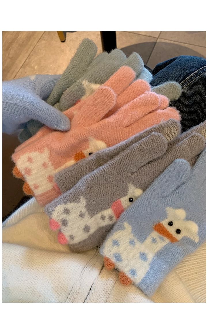 Guanti in maglia foderati in pile compatibili con touchscreen, stile spesso per il calore invernale da donna_voghion.com