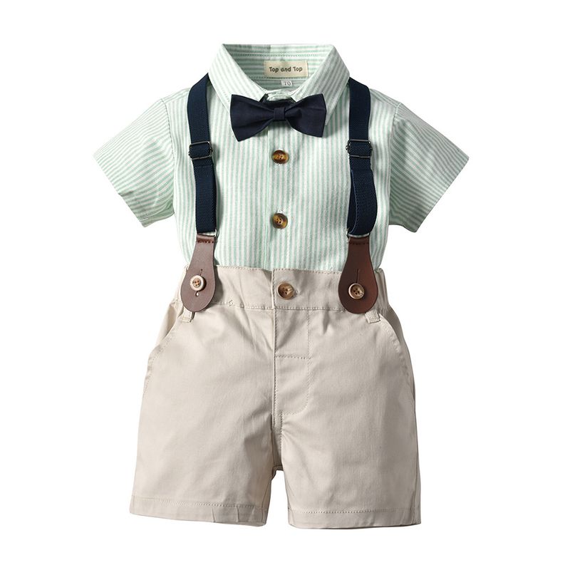 Kinderkleidung Kinderkleidung Sommer neue Jungen Hemd Gentleman Anzug Overall Kindertag Performance Kleidung Jungen ein Jahr alt Kleid_voghion.com