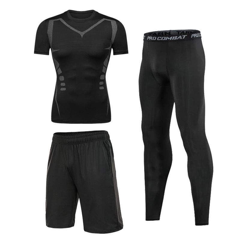 LazyZoom Fitnessanzug in Übergröße für Herren, Trainingskleidung fürs Fitnessstudio, dünne Laufsportausrüstung für große und große Menschen, Jogging-Outfit für den Morgen_voghion.com