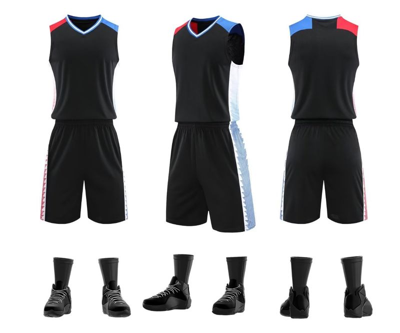 Ensemble de combinaison de basket-ball, maillot imprimé tendance pour hommes, gilet de camp d'entraînement, uniforme d'équipe de compétition étudiante, achat groupé_voghion.com