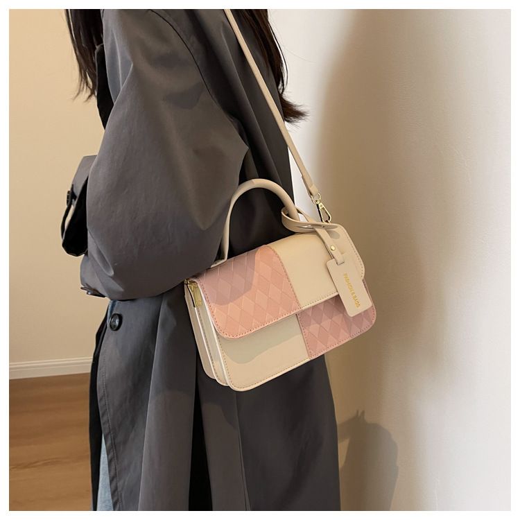 2024 New Retro Fashion Colored Handheld Small Bag Women's Simple and Versatile Small Square Bag High Quality Texture Crossbody Bag_voghion.com