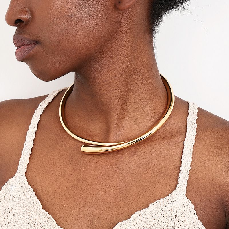 Women's Jewelry Retro Simple Style Heavy Metal Cold Style Punk Hip Hop Street Collar Commuting All Match_voghion.com