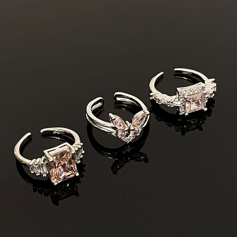 Zimny styl luksusowy motyl Ins luksusowy wykwintny diament cyrkon otwarty prosty modny wszechstronny pierścień_voghion.com