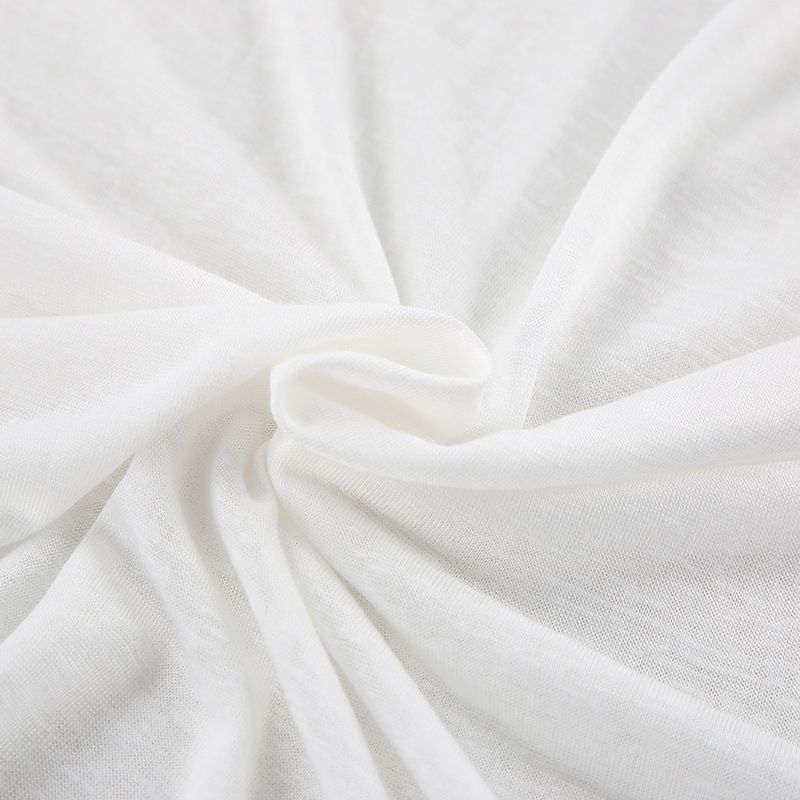 Women's sexy fashion knitted white round neck long sleeved pajamas trousers suit foreign trade soft skin friendly home clothes for women_voghion.com