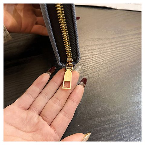 Produttori di borse da donna, portafoglio in tela, borsa a mano con cerniera semplice e lunga da donna, grande capacità, borsa per cellulare alla moda_voghion.com