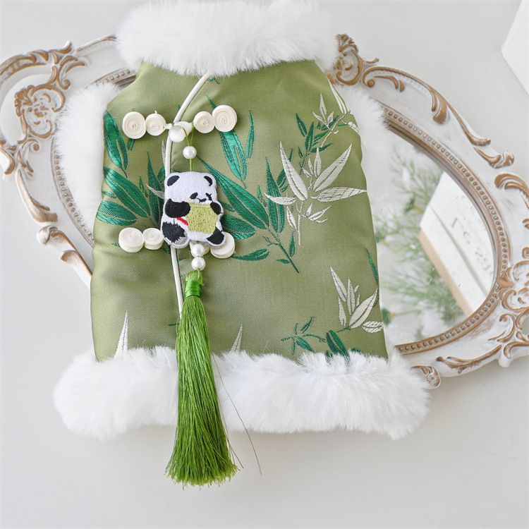 Tang Suit Small Dog Clothes Teddy Bichon Pet Cat New Year Autumn Winter Style_voghion.com
