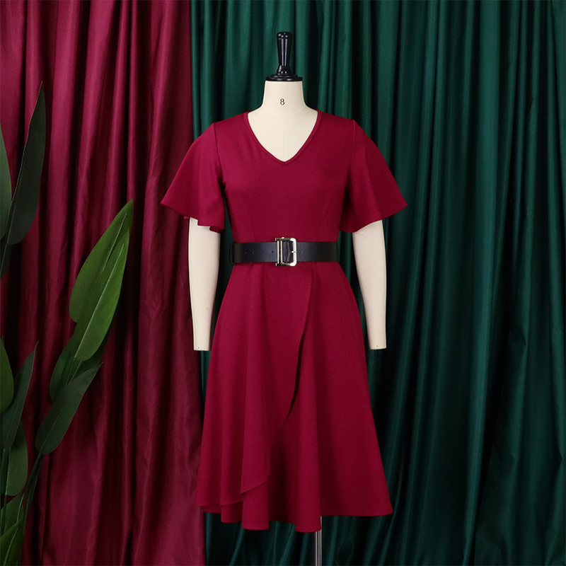 Abbigliamento da donna Manica a tromba da donna tinta unita taglia grande_voghion.com