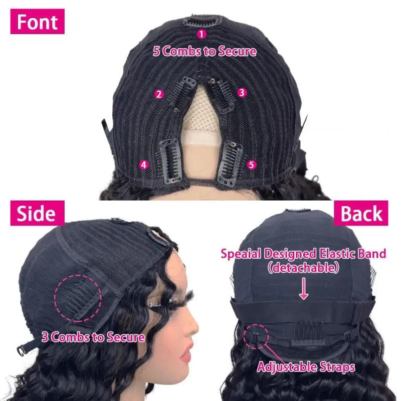 180% Density V Part Human Hair Wigs Brazilian Hair 100% Water Wave Wig For Women 18-32 Inch Natural Hair Wig Full Machine Made R_voghion.com