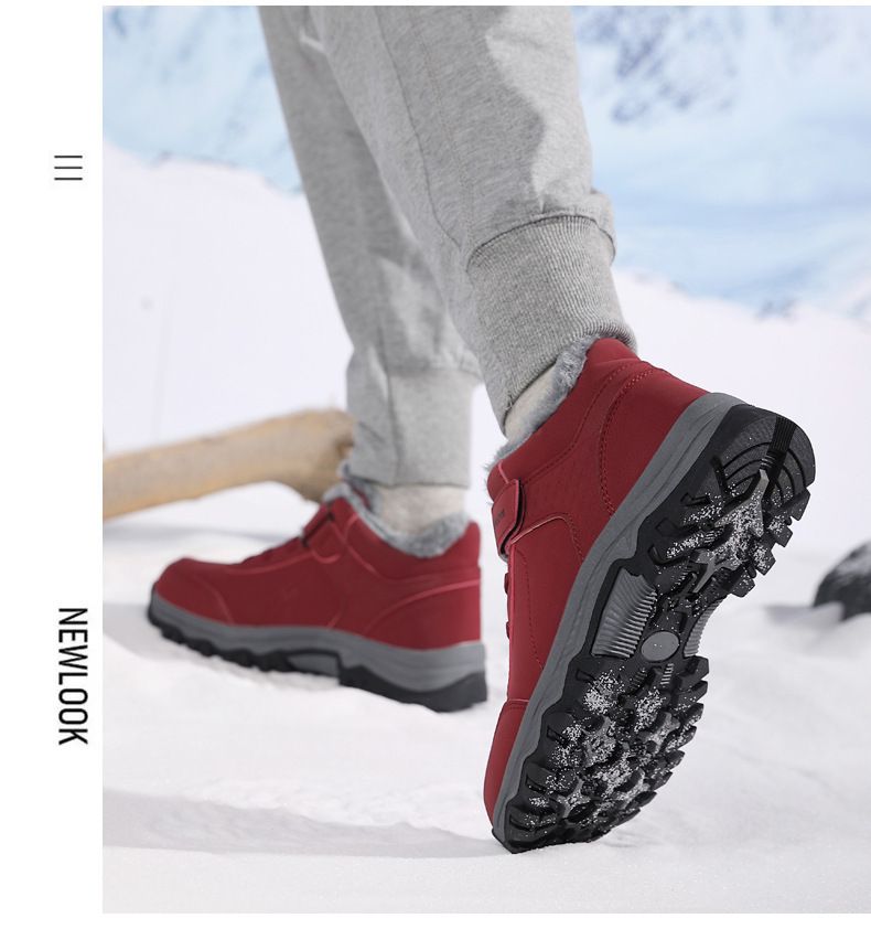 Stivali da neve invernali da uomo e da donna, impermeabili, antiscivolo, comode, isolate, scarpe da trekking per passeggiate all'aperto, abbigliamento casual_voghion.com