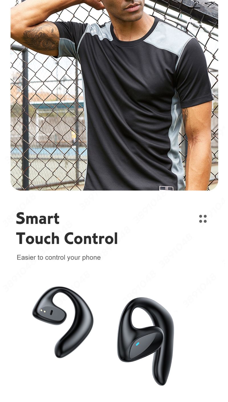 Bluetooth headset with microphone wireless headset Sports waterproof headset Noise reduction headset hook Hi-fi headset_voghion.com