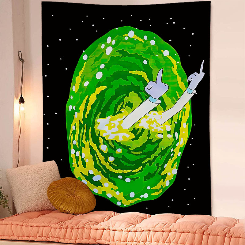 Rick Live Hintergrundtuch, Zuhause, Wohnzimmer, Wandbehang, Bild, nordischer Stil, Wandteppich, Schlafzimmer, Hängetuch, Geste – H_voghion.com