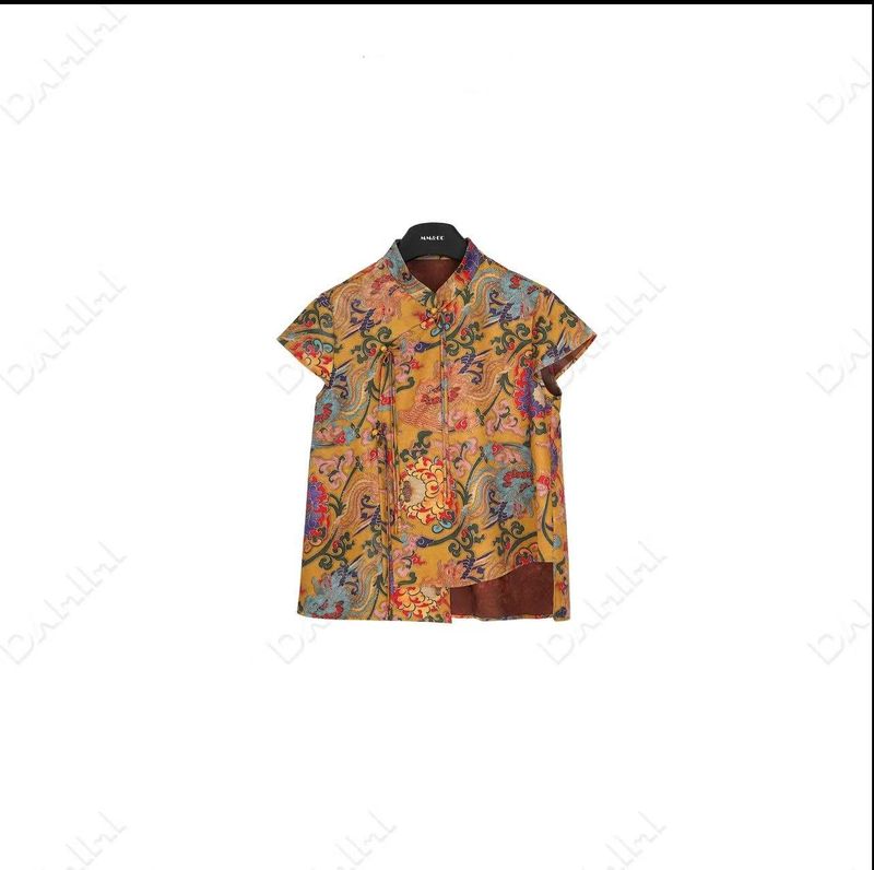 Schickes GraceChic GraceChic GraceChic Jacquard-Hemd im chinesischen Stil für Damen Sommer 2025 Neues europäisches Bestseller-Hemd in Übergröße mit figurformendem Effekt_voghion.com