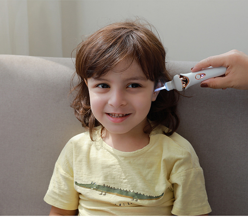 Bärbar LED-öronrengöringssked Laddning Barn Vuxen Ljusande Elektrisk örongrävande artefakt öronvax_voghion.com