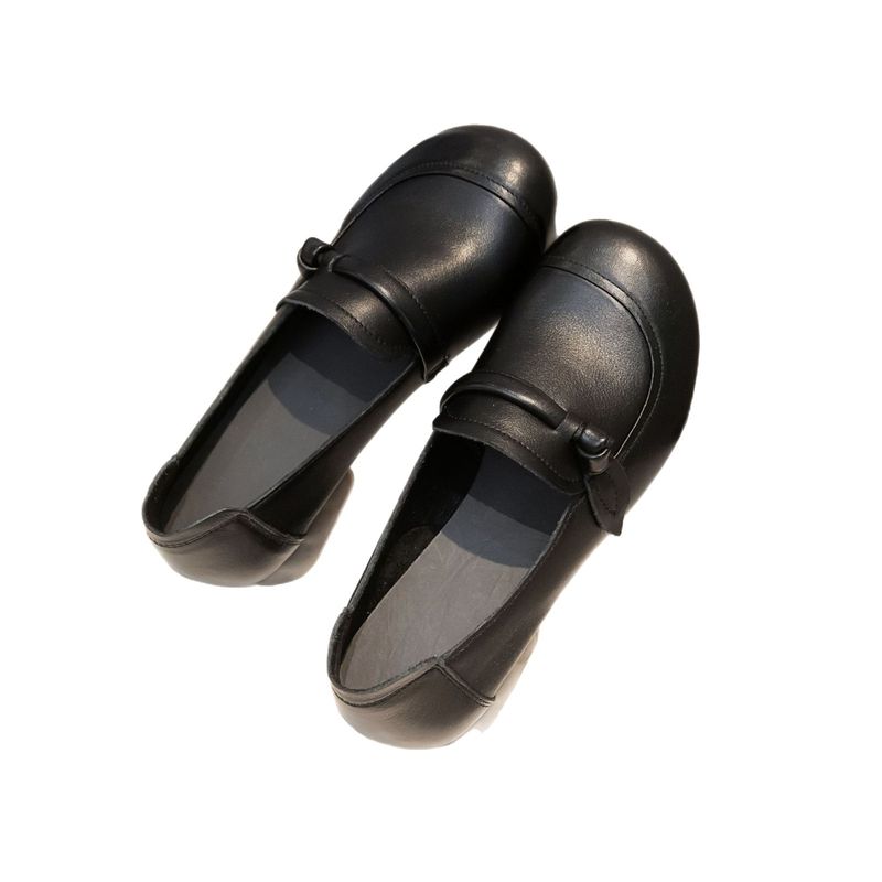 Longlin 2025 Autumn New Small Heel Top Layer Cowhide Bowknot Single Commuting Fahion Comfortable Veratile Women'_voghion.com