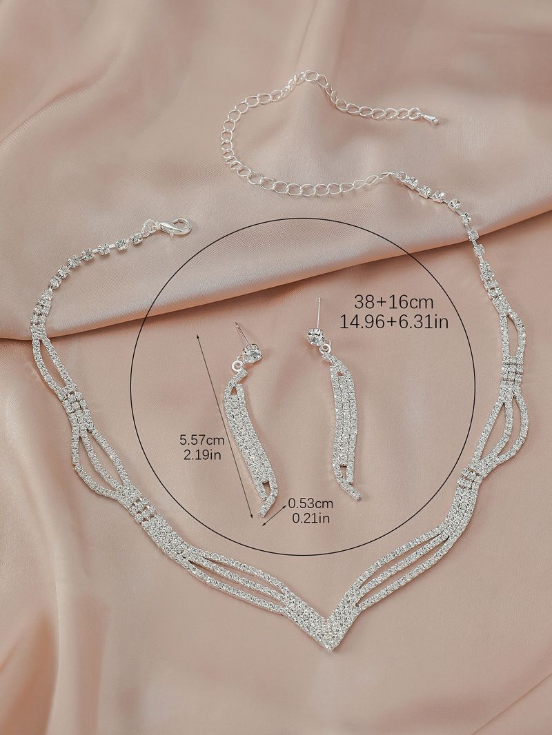 halsbandsset örhänge smyckesset bankettklänningsset halsband moderiktigt brudsmycken_voghion.com