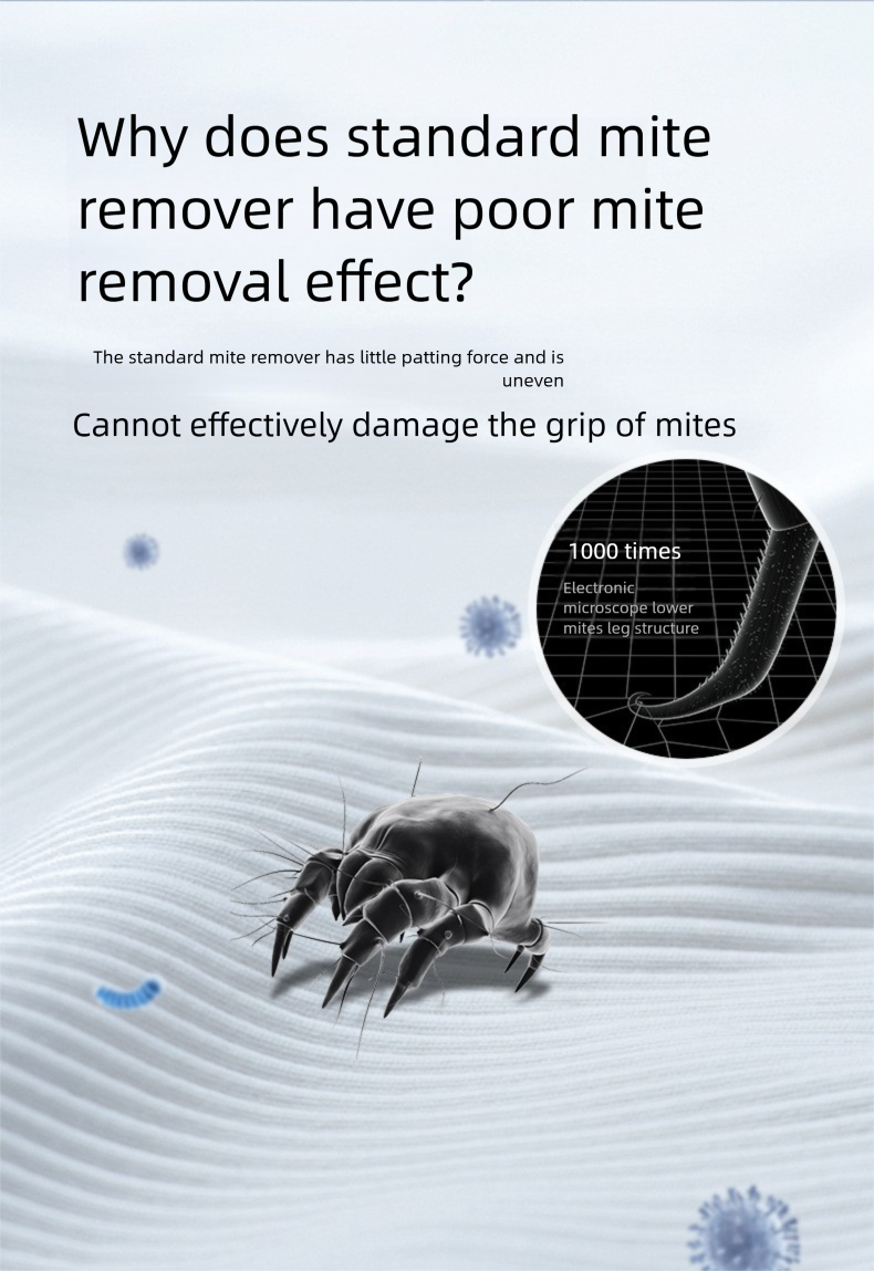 Aspirapolvere elettrico Zhigao per letto - Aspirazione potente, doppio contenitore per la polvere, elevata potenza di rimozione degli acari_voghion.com