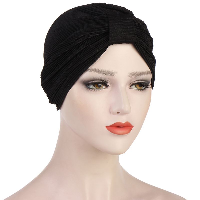 finale disordinato Turbante indiano Cappello turbante semplice in tinta unita musulmano in stock_voghion.com