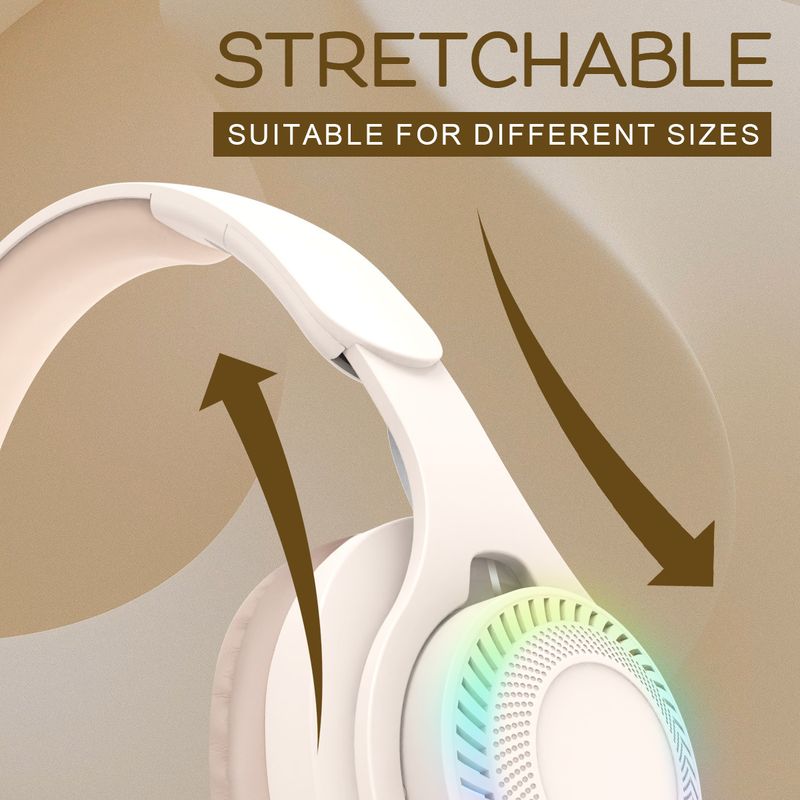 M6MAX New LED Luminous Headset Wireless Headset TYPE-C Bluetooth Headset Sports Game Headset_voghion.com