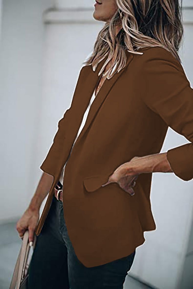 Giacca autunno nuovo temperamento da donna a maniche lunghe con colletto monopetto_voghion.com