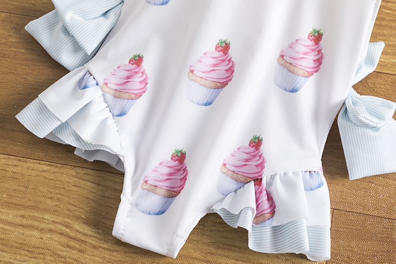 Maiô de melancia para bebês e crianças, biquíni com flores 3D, roupa de banho_voghion.com