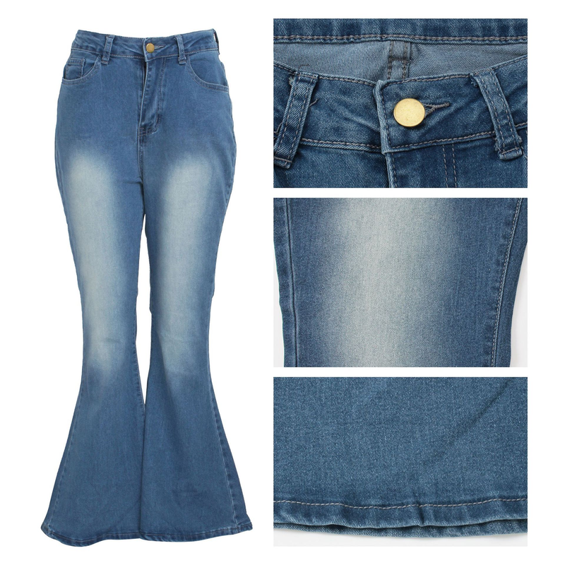 Damkläder Mode Hotsäljande Slim Fit Mångsidig Denim Stretch Bell Byxor Ny stil_voghion.com