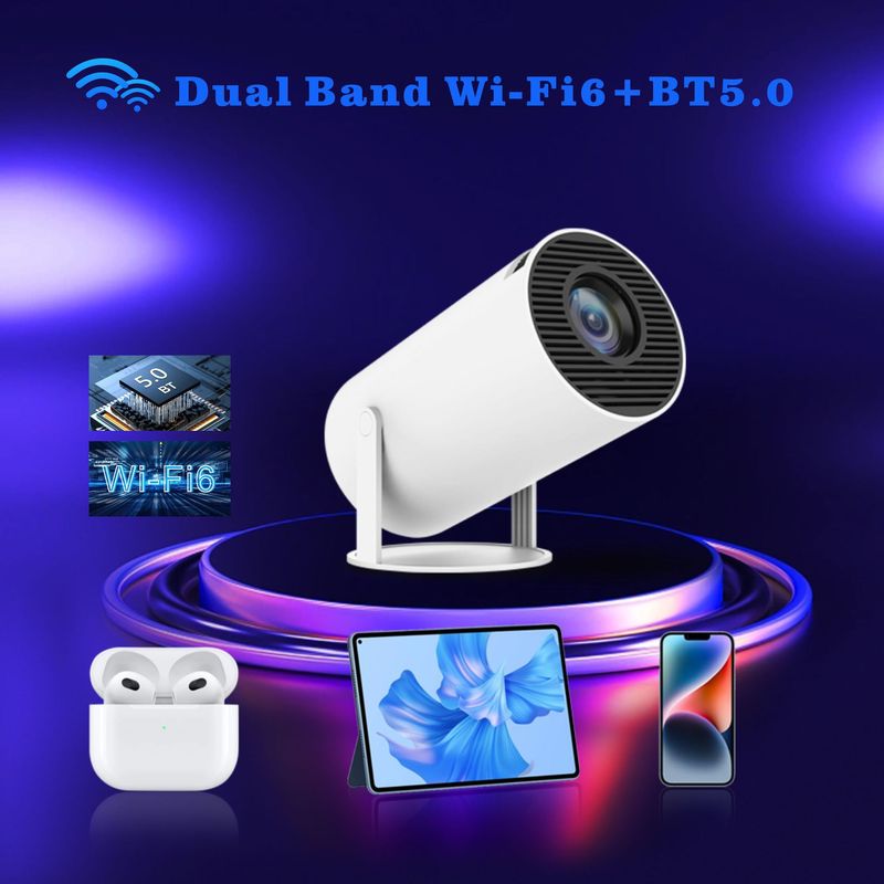 hy300pro Projector Home Use 4K Portable LCD Ultra HD Living Room Wall Projection Wireless Screen Sharing_voghion.com