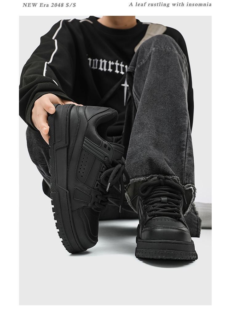 【 Bolti akció 】 NOCOPY Fekete Harcos Férfi 2025 Új Hétköznapi Deszka Konyhába És Munkába, Csúszásgátló Vastag Talpú Sport_voghion.com