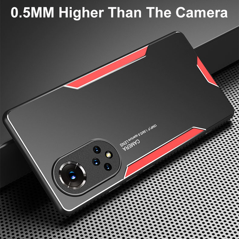 Cassa del telefono in metallo di alluminio per Huawei P40 P50 Nova 7 SE 8 9 Pro 7i 8i Custodia protettiva in silicone per Honor 50 Magic 3 Pro_voghion.com