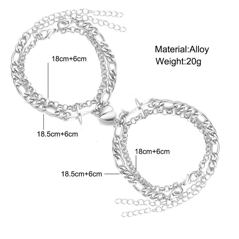 Clasp Creative Valentine's Day Magnetic Heart Attraction Couple Bracelet_voghion.com