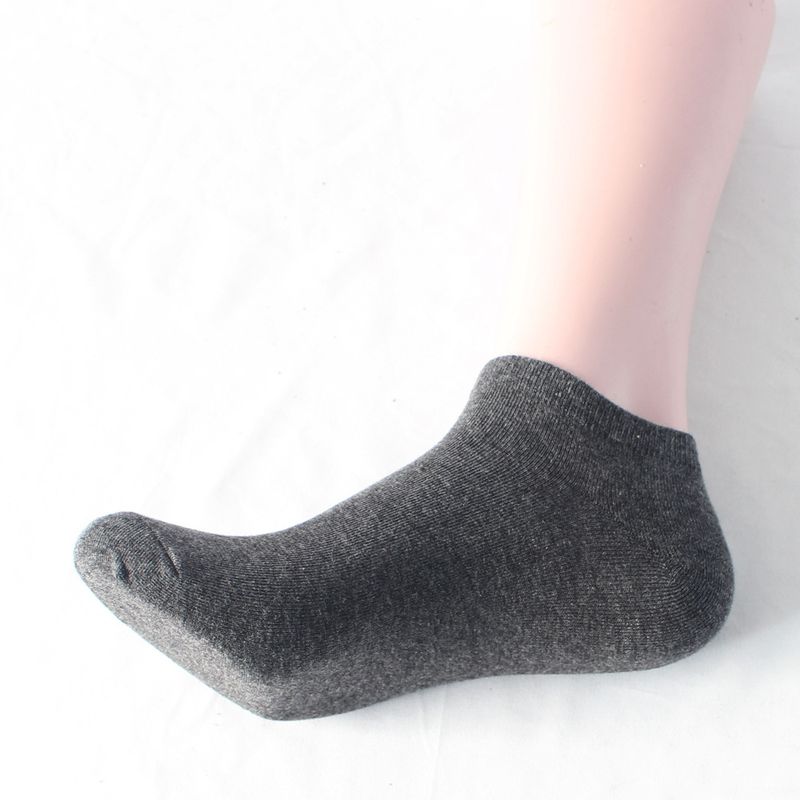Übergroße Bootssocken für Herren, dünne, einfarbige Socken, feuchtigkeitsableitende Baumwollsocken und Söckchen_voghion.com