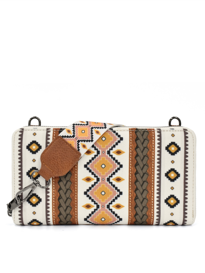 Portfel Western Wristlet Bohemian Aztec Credit Card Holder Portfel Clutch Torba na ramię dla kobiet_voghion.com