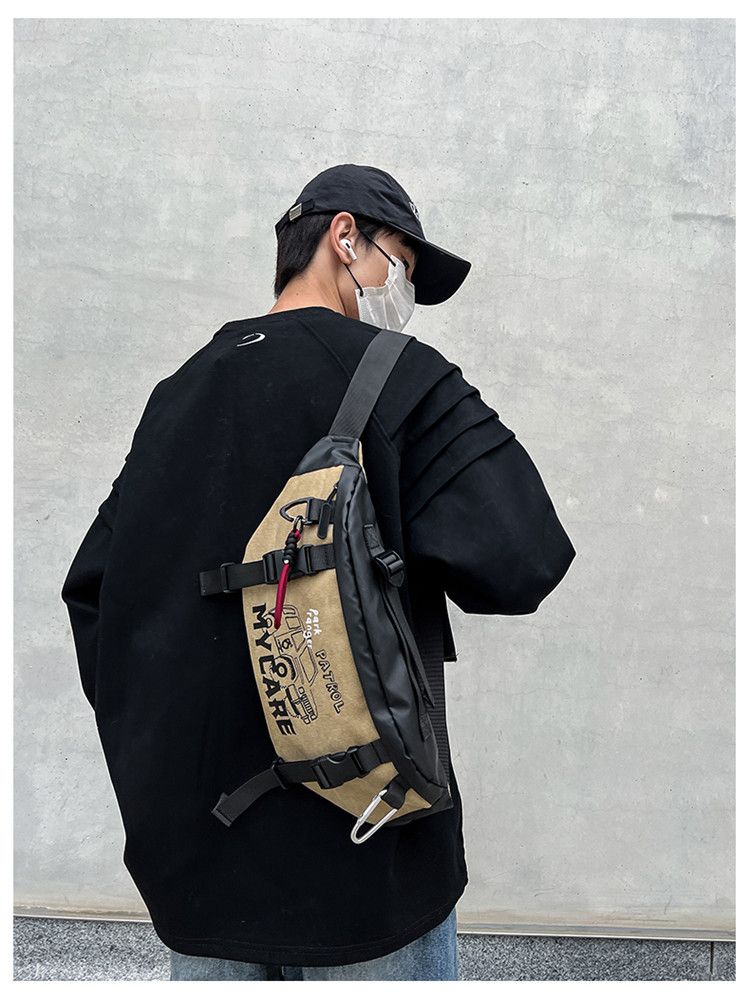 Multifunctional Canvas Outdoor Waterproof Parka Chest Bag_voghion.com