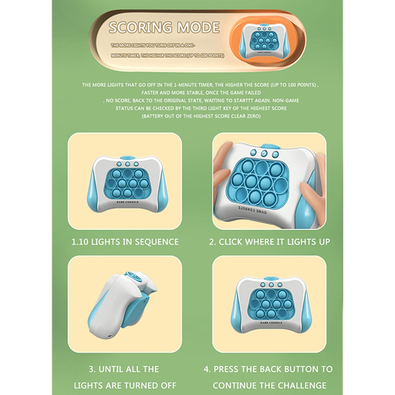 Decompression Push Bubble Game Console Toy Autistic Kids Stress Relief Fidget_voghion.com