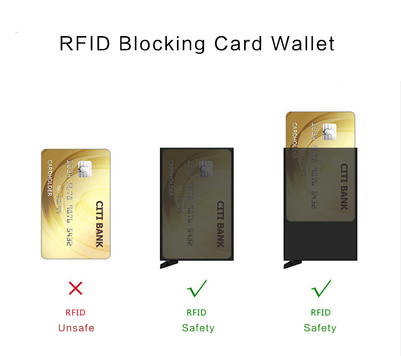 Vlastní RFID držák na karty peněženka se zipem kapsa na mince z uhlíkových vláken kožený držák na kreditní karty pánská tenká peněženka_voghion.com