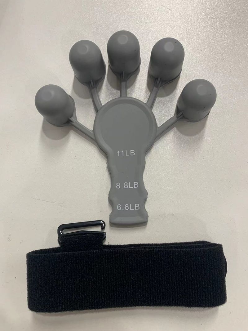 1 pieza de fortalecedor de agarre de silicona Gripster, estirador de dedos, entrenador de agarre de mano, gimnasio, entrenamiento físico y ejercicio, fortalecimiento de manos_voghion.com