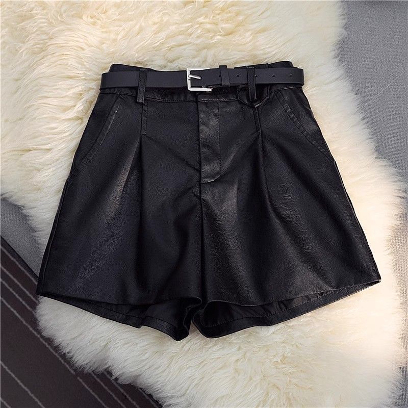 2025s PU-Leder für Frauen Petite 2025 Herbst Winter Veratile High Wait Slimming A-Linie Wide Leg Looe Outer Wear Boot_voghion.com
