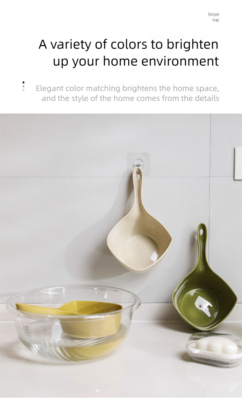 Cucharón para fideos irrompible de plástico para colgar, grande, largo y grueso, para regar verduras, ideal para cocina_voghion.com