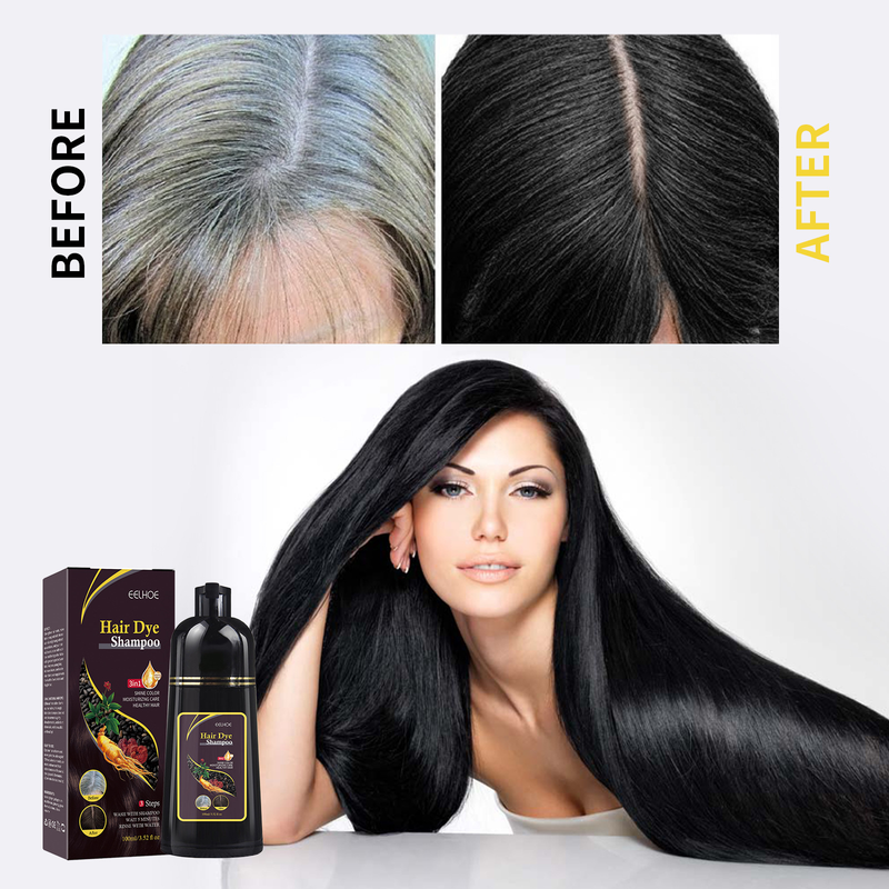 EELHOE Polygonum Multiflorum essence Black Moisturizing Hair Cleaning Repair Softening Shampoo_voghion.com