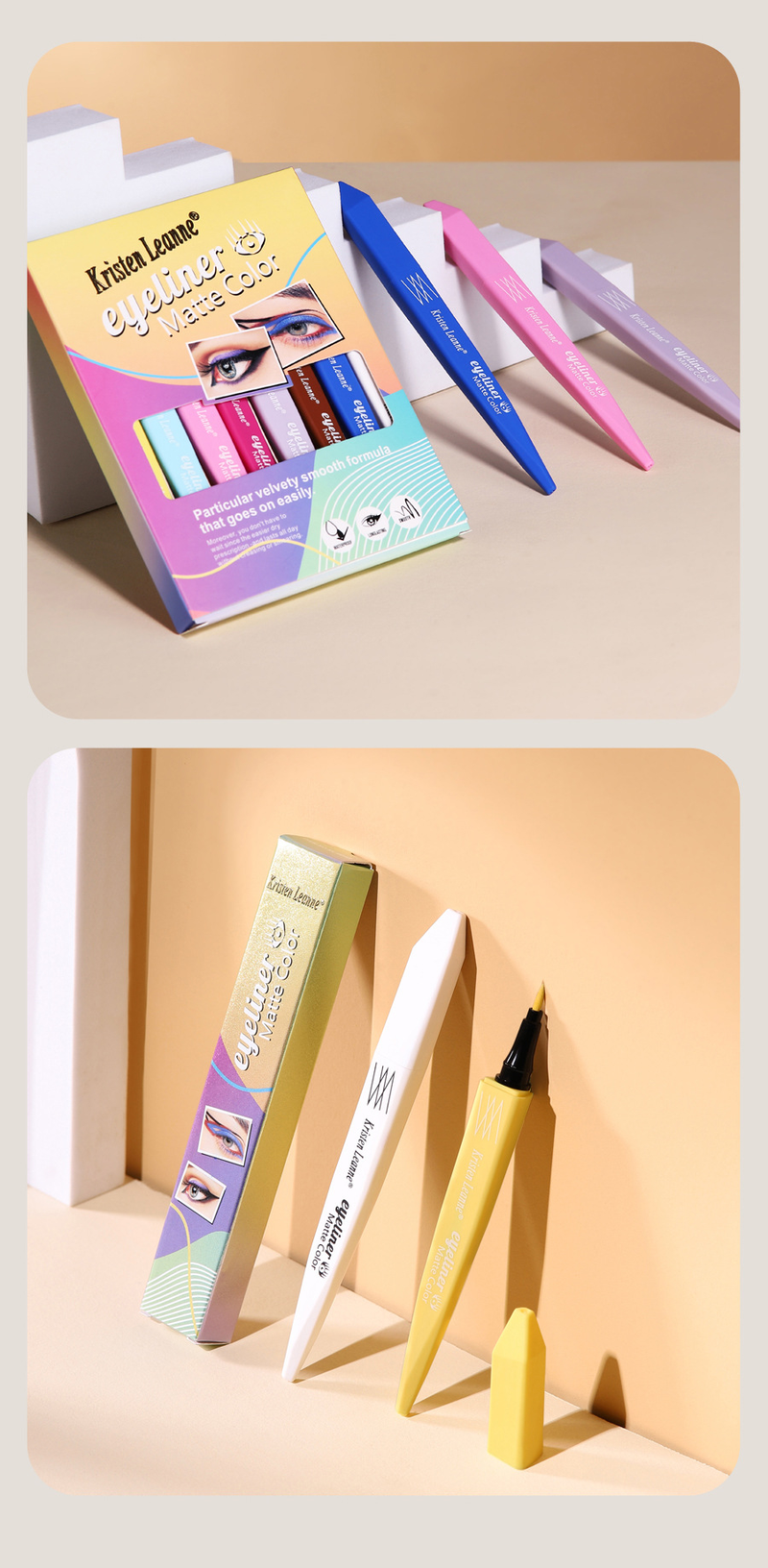Eyeliner mat imperméable professionnel 8 couleurs, cosmétiques de beauté professionnels longue durée pour fête et Performance_voghion.com