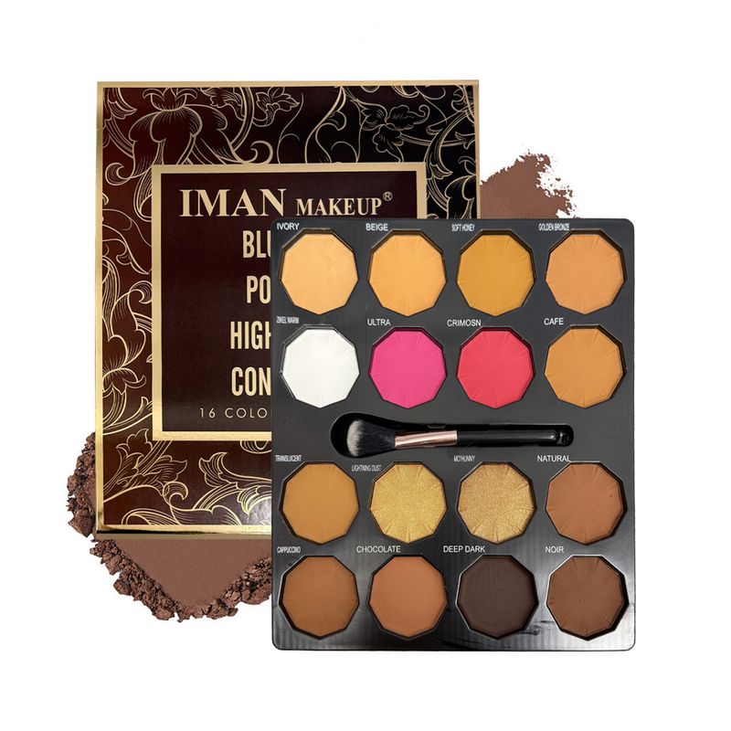 【MICOLOR】Nuova palette di trucco per il contorno occhi da 16 colori, correttore, illuminante e in polvere, tonalità terra_voghion.com