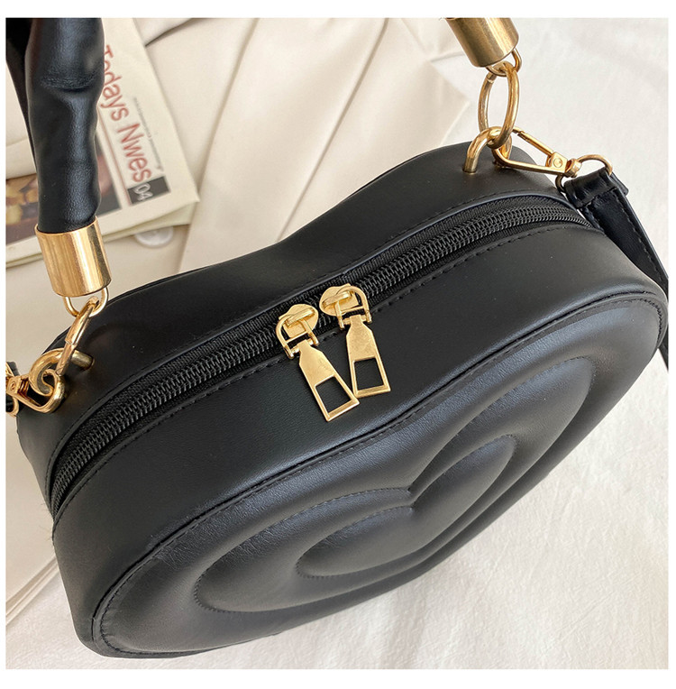 Borse a tracolla firmate a forma di cuore a forma di cuore di amore alla moda Borse a tracolla firmate per donna Borsa con manico superiore in pelle PU solida_voghion.com