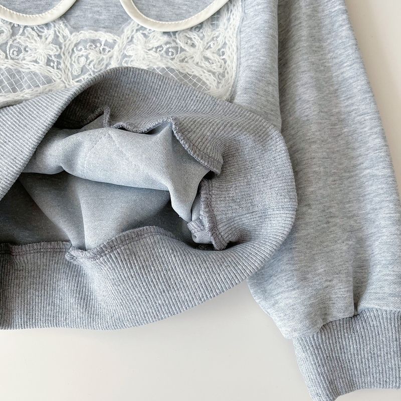 Felpa con cappuccio e fiocco per bambine in stile coreano, autunno 2025, maglietta a maniche lunghe e gonna corta per bambini_voghion.com