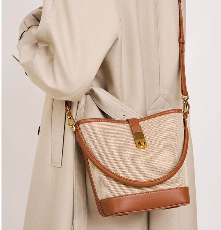 Borsa a tracolla singola in tessuto da pendolarismo con secchiello di nicchia, nuova borsa da donna a tracolla versatile e di fascia alta del 2024_voghion.com