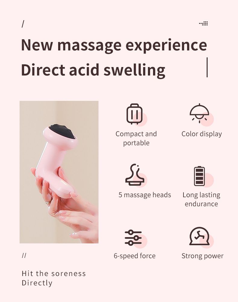 Handheld Wireless Massager, Fat Pushing Machine For Neck Waist Shoulder, Kneading Fascia Gun_voghion.com