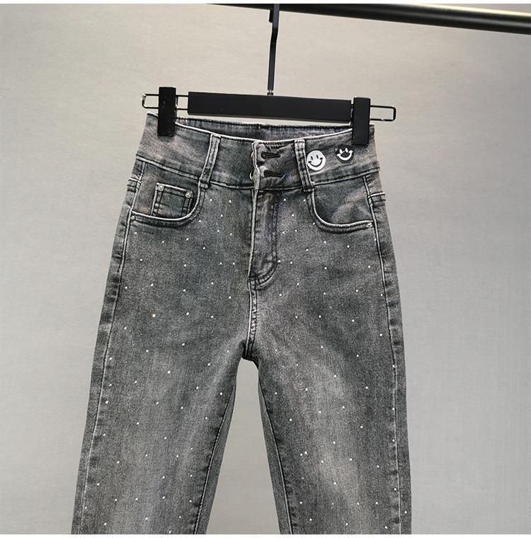 Kvinnors nya, stretchiga slim fit kraftiga hetborrade pennbyxor för kvinnor_voghion.com