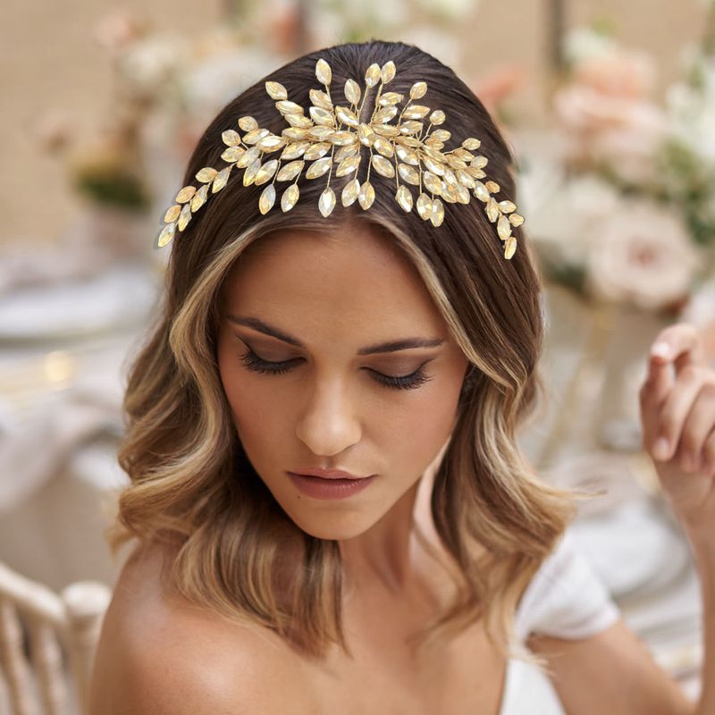 Copricapo Elegante pettine per capelli in cristallo fatto a mano con strass - Perfetto per matrimoni, feste e occasioni speciali_voghion.com