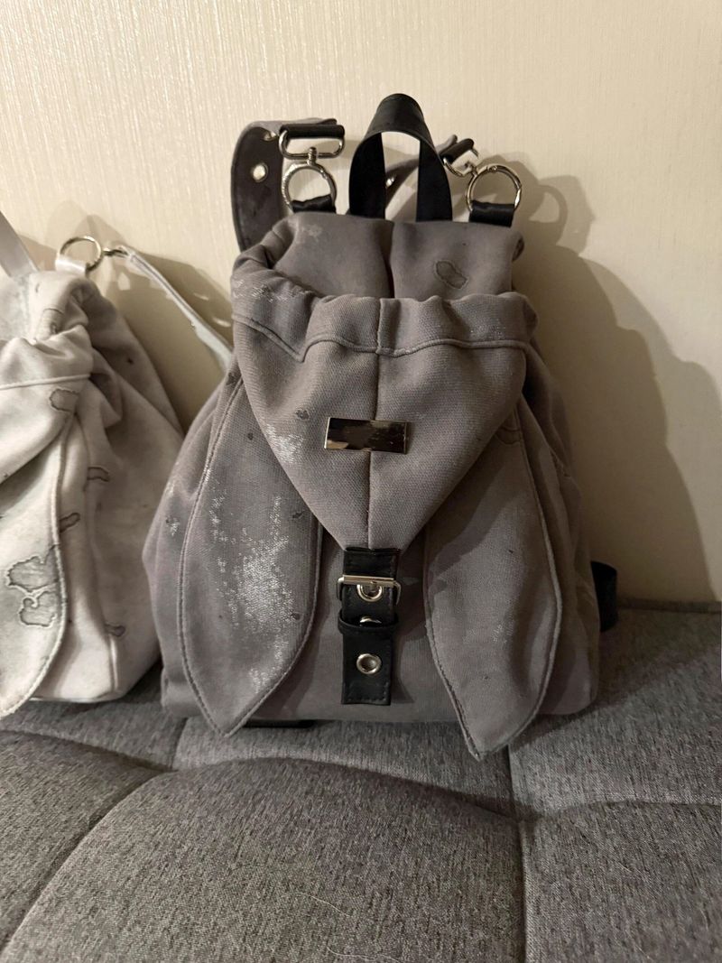 Spring And Summer New Cute Tie-Dye Rabbit Hooded Large Capacity College Students Shoulder Bags College Wind Backpack Fashionable Hundred Casual_voghion.com