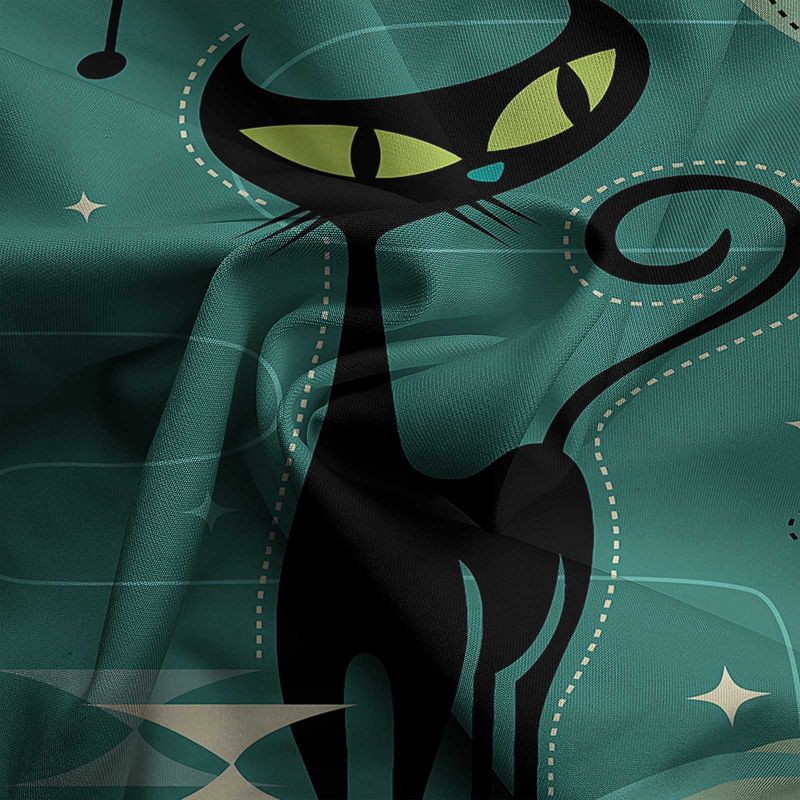 2025 Spring Summer Men Shirt Set Geometry Print Fashion Abstract Two Piece Set Mens Cat Lightweight Party Long Sleeves Suit Casu_voghion.com